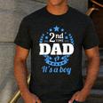2nd Time Dad It's A Boy Dad Again Second Baby Announce Men's Casual T-Shirt Dark Grey
