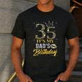 35 It's My Dad's Birthday Crown Happy 35 Years Old Men's Casual T-Shirt Dark Grey