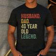 40th Birthday For Men Vintage Dad 1980 Men's Casual T-Shirt Dark Grey