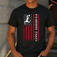 4th Of July US Flag Cheer Dad Shirt For Father's Cheer Men's Casual T-Shirt Dark Grey