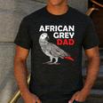 African Grey Parrot Dad Congo Bird Father Men's Casual T-Shirt Dark Grey