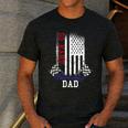 American Flag Go Kart Racing Race Dad Flag Men's Casual T-Shirt Dark Grey
