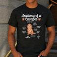 Anatomy Of A Cavapoo Dog Cavapoo Owner Cavapoo Dad Men's Casual T-Shirt Dark Grey