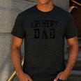 Archery Dad Birthday Classic Bold Font Archery Daddy Men's Casual T-Shirt Dark Grey