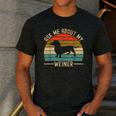 Ask Me About My Weiner Dachshund Dad Men's Casual T-Shirt Dark Grey