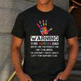 Autism Awareness Warning This Autism Dad T-Shirt Men's Casual T-Shirt Dark Grey