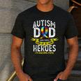 Autism Dad Some People Look Up To Their Heroes Autism Men's Casual T-Shirt Dark Grey