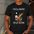 Autism Dad Support Alone Puzzle You'Ll Never Walk Men's Casual T-Shirt Dark Grey Autism Dad Support Alone Puzzle You'Ll Never Walk Men's Casual T-Shirt Dark Grey