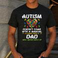 Autism Doesnt Come With Manual Dad Puzzle Awareness Men Men's Casual T-Shirt Dark Grey
