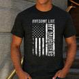 ON Back Awesome Like My Daughters Men Fathers Day Dad Men's Casual T-Shirt Dark Grey