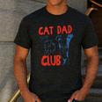 ON Back Cat Dad Club Life Is Better With Cats Father's Day Men's Casual T-Shirt Dark Grey