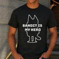 Bandit Is My Hero Kid's Show Dad Dog Men's Casual T-Shirt Dark Grey
