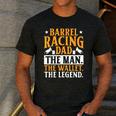 Barrel Racing Dad Horse Barrel Racer Men's Casual T-Shirt Dark Grey