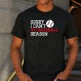 Baseball Mom Dad Sorry I Can'T It'S Baseball Season Men's Casual T-Shirt Dark Grey