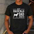 Basenji Dad Best Dog Owner Ever T-Shirt Men's Casual T-Shirt Dark Grey