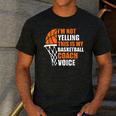Basketball Not Yelling This Is My Basketball Coach Dad Men's Casual T-Shirt Dark Grey