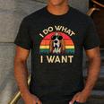 Basset Hound Shirts I Do What I Want Basset Hound Dad Men's Casual T-Shirt Dark Grey