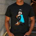 Bernedoodle I Love Dad Tattoo Apparel Dog Dad Dads Men's Casual T-Shirt Dark Grey