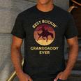 Best Buckin' Granddaddy Western Rodeo Cowboy Bucking Horse Men's Casual T-Shirt Dark Grey
