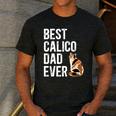 Best Calico Cat Dad Ever Calico Cat Lover Calico Cat Owner Men's Casual T-Shirt Dark Grey