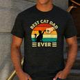 Best Cat Dad Ever Cat Lover Kitten Owner Kitty Men's Casual T-Shirt Dark Grey