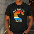 Best Cat Dad Ever Men Men's Casual T-Shirt Dark Grey
