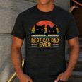 Best Cat Dad Ever Retro Style Cats Lover Men's Casual T-Shirt Dark Grey