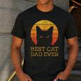 Best Cat Dad Ever Vintage Cat Daddy Fathers Day Men's Casual T-Shirt Dark Grey