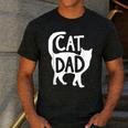 Best Cat Dad Fathers Day Men Kitty Daddy Papa Christmas Meow Men's Casual T-Shirt Dark Grey
