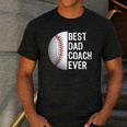 Best Dad Coach Ever Baseball For Sport Lovers Men's Casual T-Shirt Dark Grey