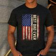 Best Dad Ever US American Flag For Father's Day Men Men's Casual T-Shirt Dark Grey