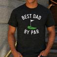 Best Dad By Par Golf Shirt Father's Day Daddy Men's Casual T-Shirt Dark Grey