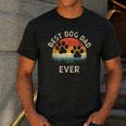 Best Dog Dad Ever Vintage Father's Day Dog Lover Men's Casual T-Shirt Dark Grey