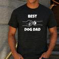 Best Dog Dad Fathers Day Best Dad Fist Bump Dog's Paw Men's Casual T-Shirt Dark Grey