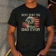 Best Shih Tzu Dad Ever Tshirt Dog Lover American Flag Men's Casual T-Shirt Dark Grey Best Shih Tzu Dad Ever Tshirt Dog Lover American Flag Men's Casual T-Shirt Dark Grey