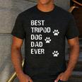 Best Tripod 3 Legged Dog Dad Novelty Dog Dad TShirt Men's Casual T-Shirt Dark Grey