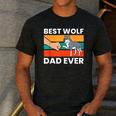 Best Wolf Dad Ever Men's Casual T-Shirt Dark Grey