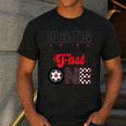 Big Brother Of The Fast One Car Racing Dad 1St Birthday Boy Men's Casual T-Shirt Dark Grey