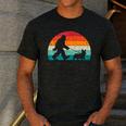 Bigfoot Walking a Dog Corgi Lovers Dog Dad Men's Casual T-Shirt Dark Grey