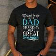 Blessed To Be Called Dad Grandpa And a Great Grandpa Men's Casual T-Shirt Dark Grey
