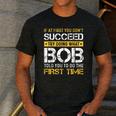 Bob If At First You Don't Succeed Father's Day Bob Dad Men's Casual T-Shirt Dark Grey