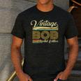 Bob Name Vintage Bob Father's Day Dad Bob Men's Casual T-Shirt Dark Grey