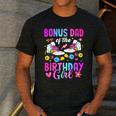 Bonus Dad Of The Birthday Girl Rolling Skate Bday Family Men's Casual T-Shirt Dark Grey
