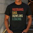 Bowler Husband Dad Bowling Legend Father's Day Men's Casual T-Shirt Dark Grey