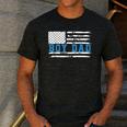 Boy Dad Proud Dad Of Boy Father Of Boy Shirt For Dad US Flag Men's Casual T-Shirt Dark Grey