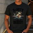 Boy Daddy Fishing Buddy Matching Fishing Bass Fishing Men's Casual T-Shirt Dark Grey