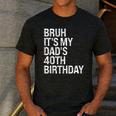 Bruh It's My King Dad's 40th Birthday OMG Crown Happy Men's Casual T-Shirt Dark Grey
