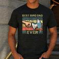 Budgie Dad Bird Lover Father Animal Enthusiast Bird Guy Men's Casual T-Shirt Dark Grey