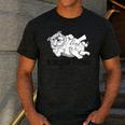 Bulldog Rolling Fatties Dog Mom Dad Owner Men's Casual T-Shirt Dark Grey Bulldog Rolling Fatties Dog Mom Dad Owner Men's Casual T-Shirt Dark Grey