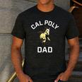 Cal Poly Mustangs Arched Dad Men's Casual T-Shirt Dark Grey